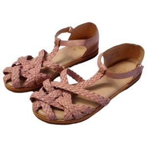 Zara Girl's Pink Woven Sandals Size 32